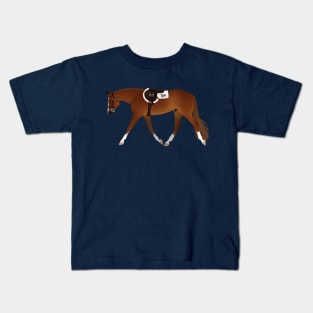 Chestnut Hunter Horse - Equine Rampaige Kids T-Shirt